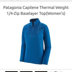 Patagonia women’s Capilene midweight baselayer size L color blue